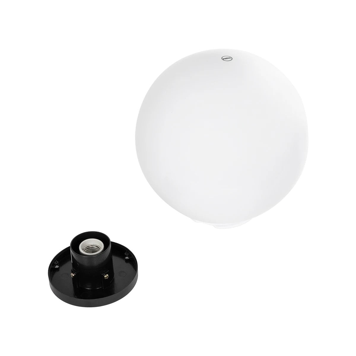 AGROS 61710 Φωτιστικό Κήπου με Ντουί 1 x E27 AC 220-240V Αδιάβροχο IP65 - Λευκό & Μάυρο - Μ30 x Π30 x Υ32cm