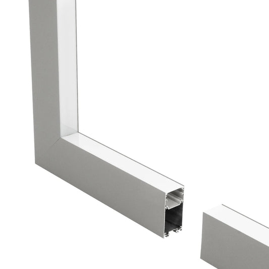 ALP-CORNER-IN90 LUMILINE 61771 Επιφανειακό / Κρεμαστό Προφίλ Αλουμινίου Γωνία με Λευκό Γαλακτερό Πατητό Κάλυμμα για Ταινίες LED IP20 - Γκρι Ανθρακί Ματ - Μ30 x Π3.5 x Υ7cm