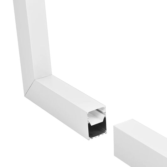 ALP-CORNER-IN90 BRIGHTRAIL 61780 Επιφανειακό / Κρεμαστό Προφίλ Αλουμινίου Γωνία με Λευκό Γαλακτερό Πατητό Κάλυμμα για Ταινίες LED IP20 - Λευκό Ματ - Μ30 x Π5 x Υ7.5cm