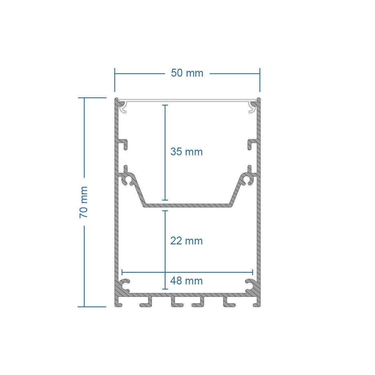 ALP-CORNER-IN90 BRIGHTRAIL 61780 Επιφανειακό / Κρεμαστό Προφίλ Αλουμινίου Γωνία με Λευκό Γαλακτερό Πατητό Κάλυμμα για Ταινίες LED IP20 - Λευκό Ματ - Μ30 x Π5 x Υ7.5cm