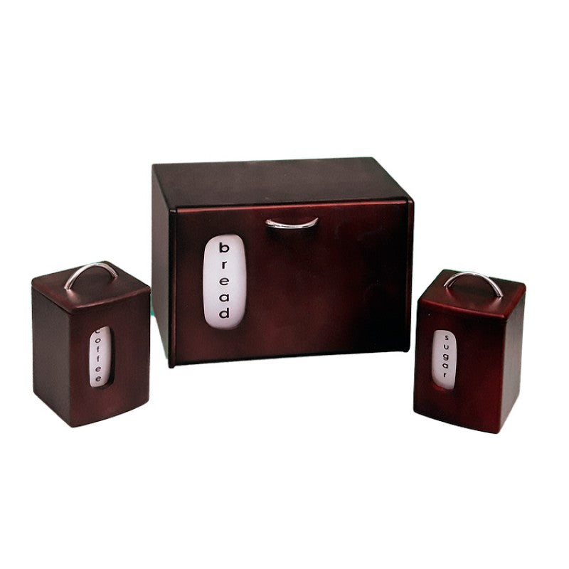 Ψωμιέρα με Ντουλάπι Ξύλινη Καφέ 35x22x24