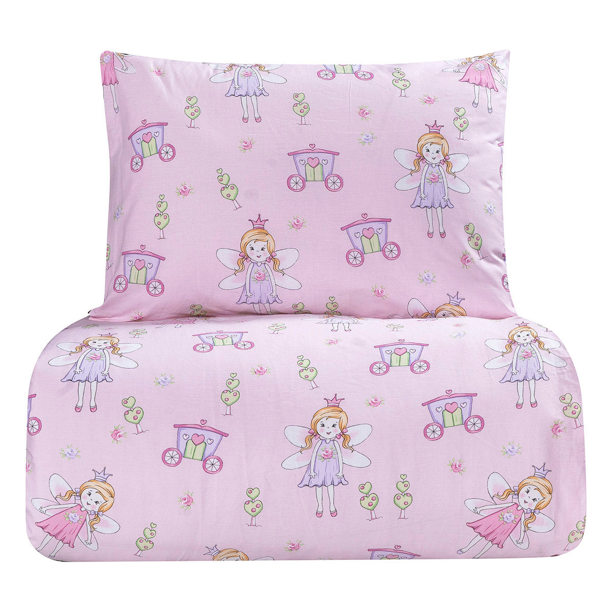 Σετ Σεντόνια Μονά με Λάστιχο Dreamy Art 6232 105x200+30εκ Ροζ