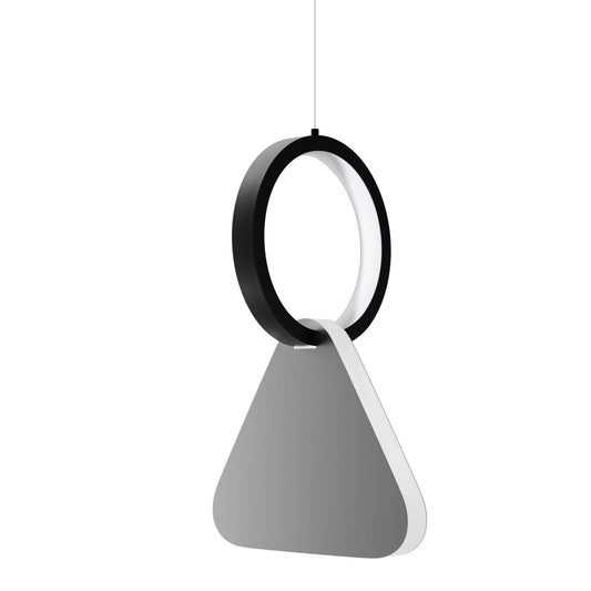 Φωτιστικό Κρεμαστό Symmetric 1C LED 15W 4000K Νίκελ Ματ Φ15x120