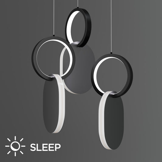 Φωτιστικό Κρεμαστό Symmetric 1G LED 45W Νίκελ Ματ Φ25x120