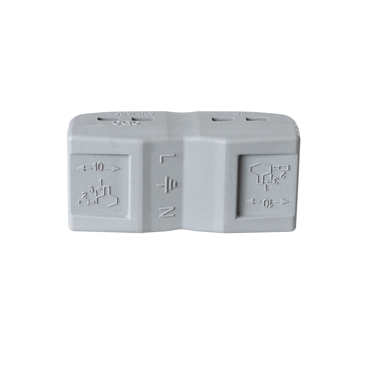 FAST-CONNECT 69912 Τριπλή Κλέμα Ταχείας Σύνδεσης & Διακλάδωσης Καλωδίων - 3 x Είσοδοι & 3 x Έξοδοι με Συμβατή Διατομή Καλωδίων 0.08mm² έως 2.5mm² - 250V/4KV 32A Max - Μ4 x Π4 x Υ1.5cm - Γκρι με Πορτοκαλί, Κίτρινο & Μπλε - Πακέτο 5 Τεμαχίων