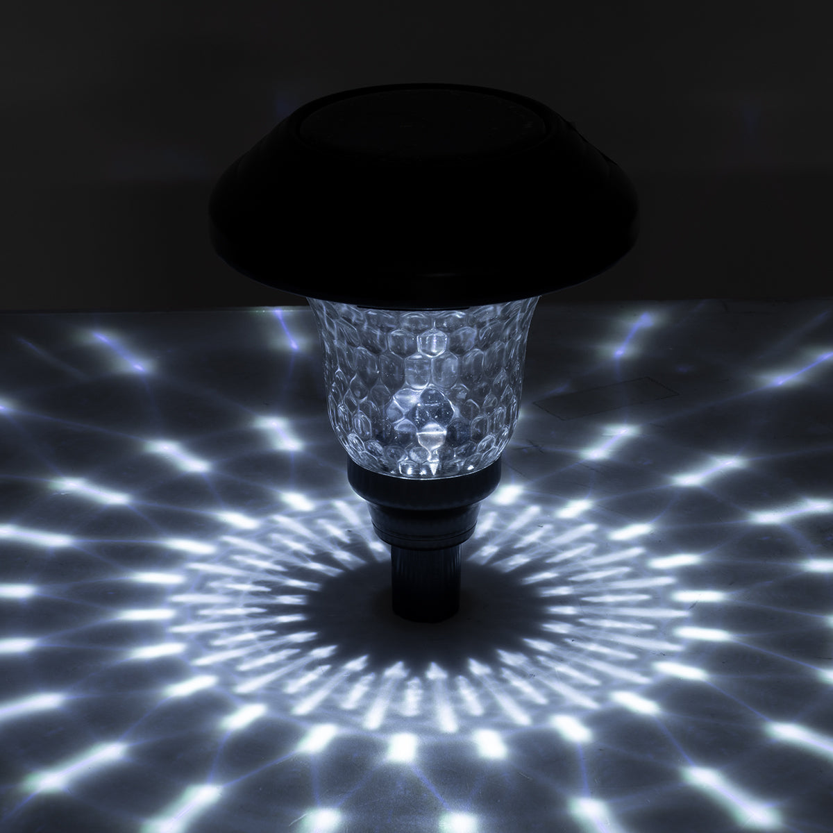 69927 ΣΕΤ 4 Τεμαχίων Αυτόνομα Ηλιακά Φωτιστικά LED SMD 0.24W/Τεμ. 24lm/Τεμ. με Ενσωματωμένη Μπαταρία 600mAh - Φωτοβολταϊκό Πάνελ με Αισθητήρα Ημέρας-Νύχτας Αδιάβροχο IP65 Φανάρι Κήπου Στρογγυλό Ψυχρό Λευκό 6000K Φ12 x Υ23cm