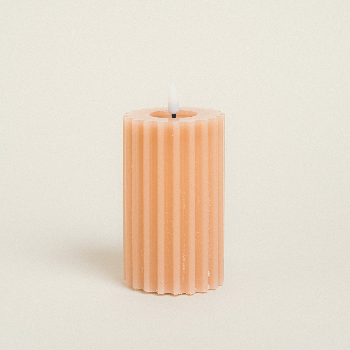 LED Κερί 8x8x15 Σομόν