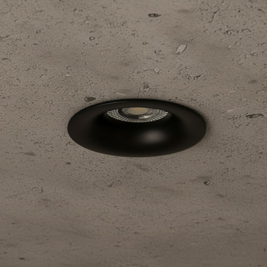 OMICRON KLV-101-0034 Χωνευτό Φωτιστικό Downlight Σποτ για Λάμπα MR16 με Ντουί GU10 AC 220-240V IP20 - Μαύρο Ματ - Μ8.5 x Π8.5 x Υ3 / Q7.5