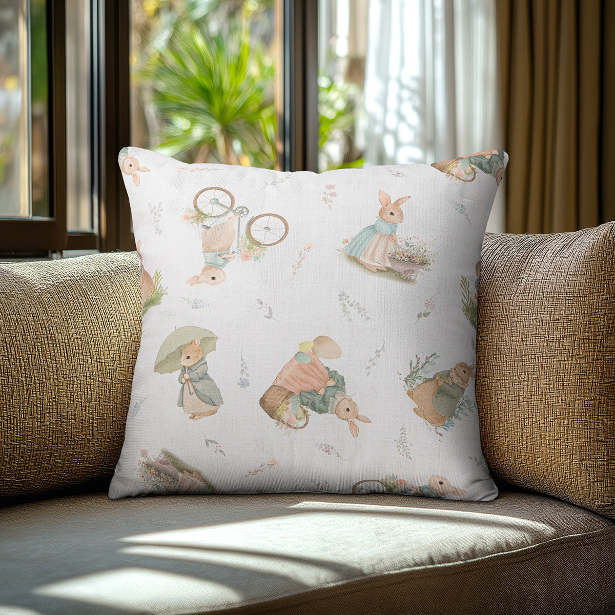 Μαξιλαροθήκη Λαγουδάκια 45x45εκ