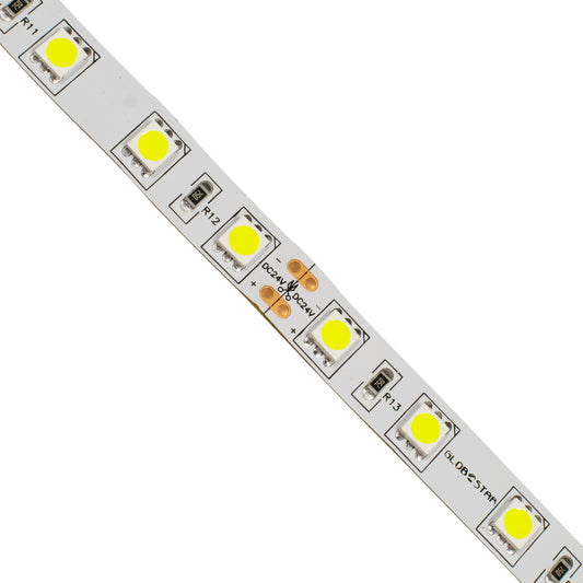 LUMAR 70220 Ταινία LED 14.4W/m 1440lm/m 120° DC 24V IP20 60 x SMD5050 Chip/m Ψυχρό Λευκό 6000K Dimmable - Sanan SMD Chip - Μ500 x Π1 x Υ0.2 - Ρολό 5 Μέτρων