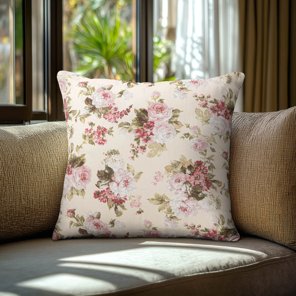 Μαξιλαροθήκη Φλοράλ Vintage 45x45εκ