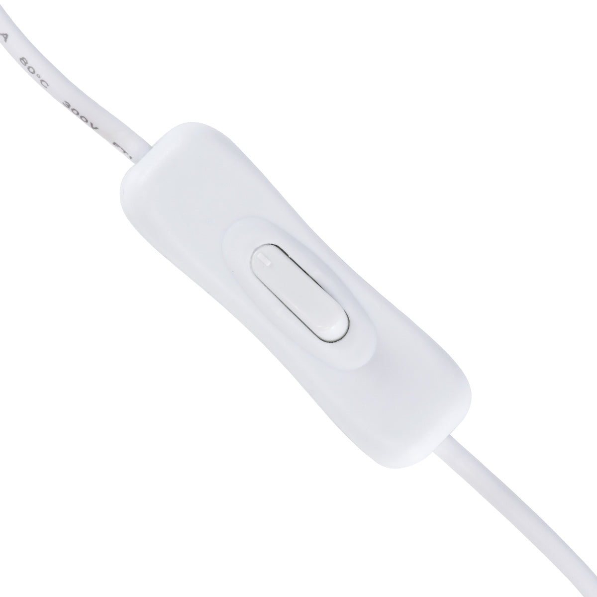 70681 Καλώδιο Διακόπτης ON/OFF DC 12-24V 180cm από Jack Male 2.1x5.5mm σε Female 2.1x5.5mm Λευκό L185 x W1.9 x H1.5cm