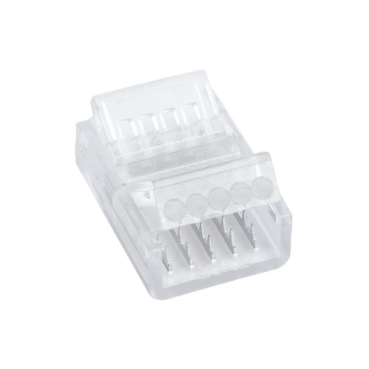 70757 Ενωτικός Σύνδεσμος για Πολύχρωμη Ταινία LED RGBW 12mm 6 PIN σε Πολύχρωμη Ταινία LED RGBW 12mm 5 PIN Μ2.5 x Π1.5 x Υ1cm Διάφανο