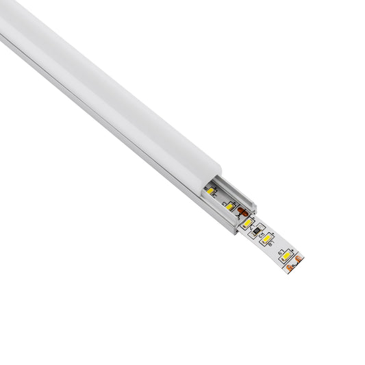 GLASSBOARD-PROFILE 70808-3M Προφίλ Αλουμινίου - Βάση & Ψύκτρα Ταινίας LED με Λευκό Γαλακτερό Κάλυμμα - Χρήση για Μοριακό Φωτισμό Γυαλιού Πάχους 8mm - Πατητό Κάλυμμα - Ασημί - 3 Μέτρα - Πακέτο 5 Τεμαχίων - Μ300 x Π1.1 x Υ1.7cm