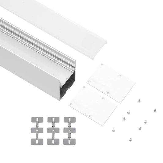 SURFACEPENDANT-PROFILE 70827-3M Προφίλ Αλουμινίου - Βάση & Ψύκτρα Ταινίας LED με Λευκό Γαλακτερό Κάλυμμα - Επιφανειακή & Κρεμαστή Χρήση - Πατητό Κάλυμμα - Λευκό - 3 Μέτρα - Μ300 x Π5 x Υ7cm