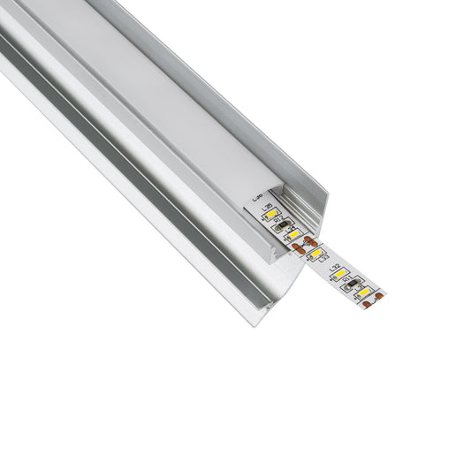 SURFACE-PROFILE 70857-3M Προφίλ Αλουμινίου - Βάση & Ψύκτρα Ταινίας LED με Λευκό Γαλακτερό Κάλυμμα - Επιφανειακή Χρήση Δημιουργίας Κρυφού Φωτισμού - Πατητό Κάλυμμα - Ασημί - 3 Μέτρα - Πακέτο 5 Τεμαχίων - Μ300 x Π1.7 x Υ4.2cm