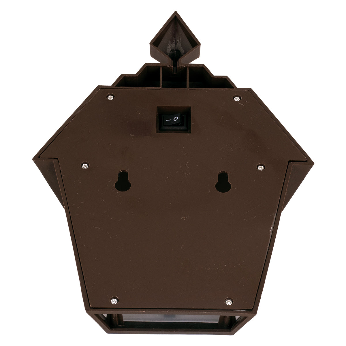 71493 Αυτόνομο Ηλιακό Φωτιστικό Τοίχου Καφέ LED SMD 1W 40lm με Ενσωματωμένη Μπαταρία 600mAh - Φωτοβολταϊκό Πάνελ με Αισθητήρα Ημέρας-Νύχτας IP65 Ψυχρό Λευκό 6000K