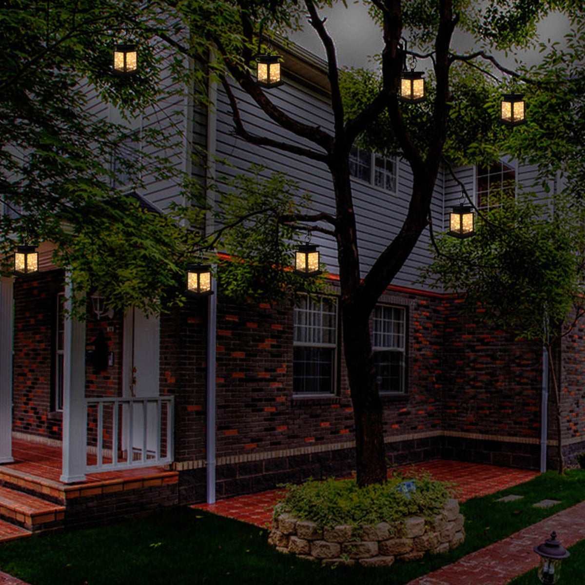 LANTERNIA 71505 Διακοσμητικό Φαναράκι LED 1W 50lm 180° DC 5V με Φωτοβολταϊκό Panel 5V 0.1W & Επαναφορτιζόμενη Μπαταρία Li-ion 3.2V 120mAh Αδιάβροχο IP65 Θερμό Λευκό 2700K - Μ9 x Π9 x Υ12.5