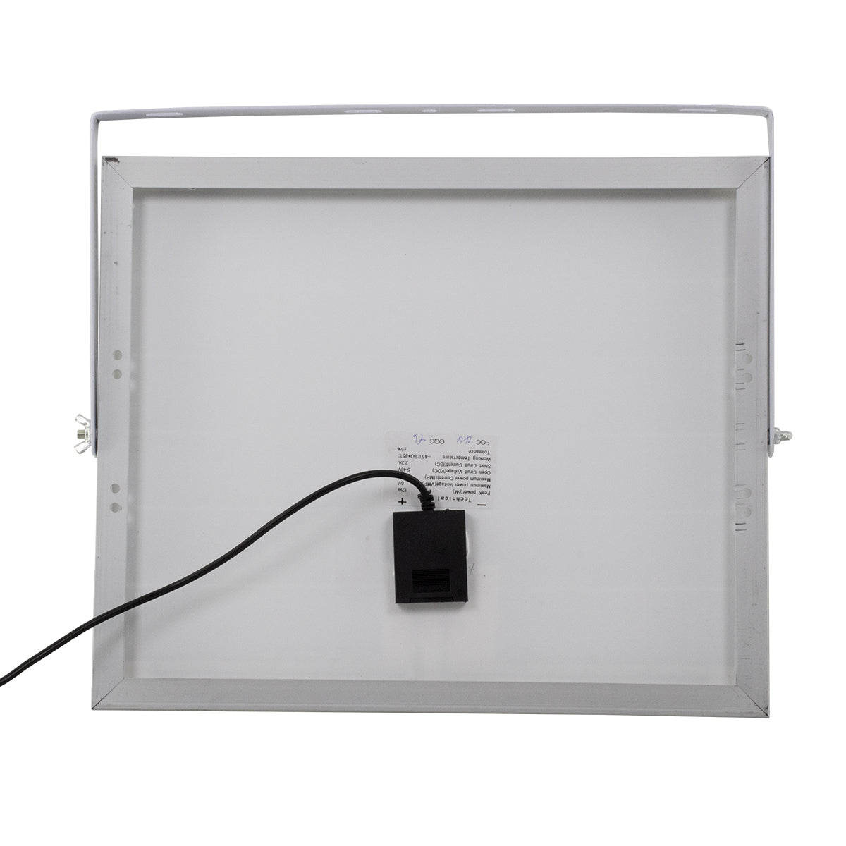 HERMES 71555 Προβολέας LED 40W 400lm 120° DC 5V με Φωτοβολταϊκό Panel 5V 6W & Επαναφορτιζόμενη Μπαταρία Li-ion 3.2V 5000mAh Αδιάβροχο IP65 Ψυχρό Λευκό 6000K - Sanan Chip - Μαύρο - Μ23 x Π19.5 x Υ5