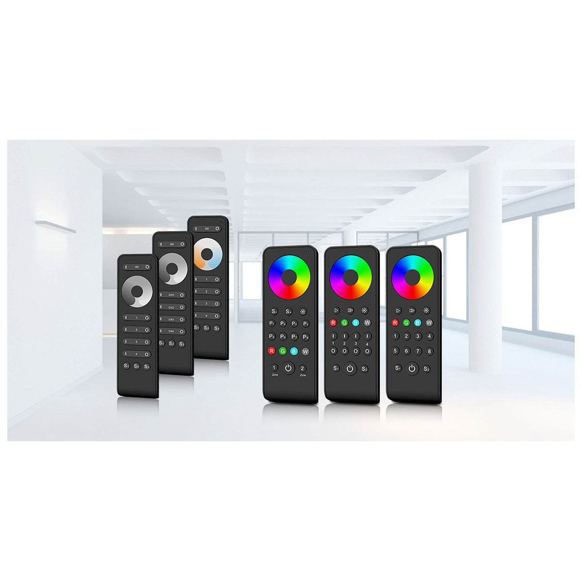 71574 RS8 SKYDANCE Ασύρματο Χειριστήριο Αφής RF 2.4Ghz 8 Group για όλα τα RGB/RGBW SKYDANCE Controller DC 3V 2 x AAA - IP20 Μαύρο Μ14 x Π5 x Υ1.9cm