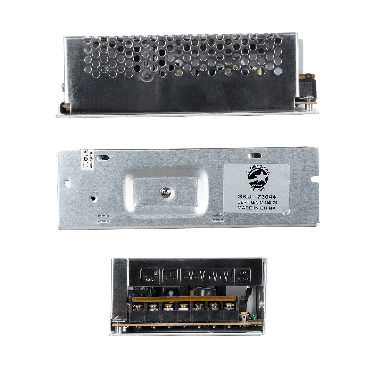 LUMIVOLT 73044 Τροφοδοτικό/Μετασχηματιστής PELV 150W 6.25A DC 24V IP20 - AC 220-240V σε DC 24V / Ρυθμιζόμενo από DC 21.6V έως DC 28.8V - Μ16 x Π10 x Υ4.8