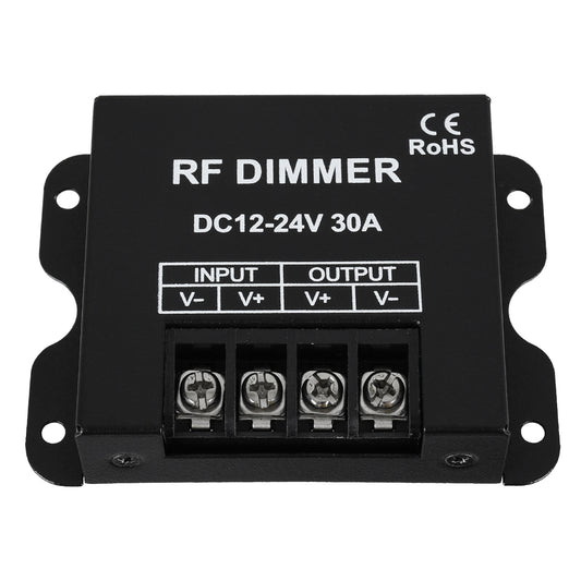 DIMMERME 73310 Σετ Dimmer με RF Ασύρματο Χειριστήριο με 1 x 30A 720W Κανάλι DC 12-24V 30A 720W Max IP20 - RF2.4Ghz - Μ8.7 x Π6.2 x Υ2