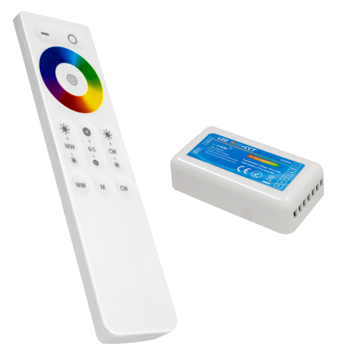 RGBCONTROLLER 73424 Σετ Dimmer / Controller με RF Ασύρματο Χειριστήριο με 3 x 6.7A 160W Κανάλια DC 12-24V 20.1A 480W Max IP20 - RF2.4Ghz SYNC - Μ8.5 x Π4.5 x Υ2.5