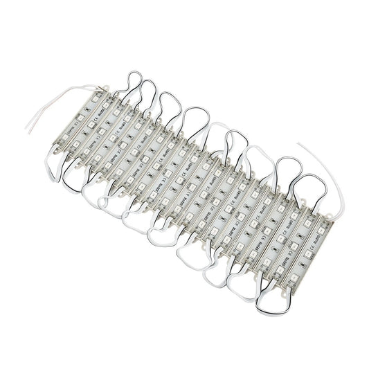 MODULARI 73703 Module LED 0.8W 64lm 120° DC 12V Αδιάβροχο IP65 3 x SMD5050 Chip Κόκκινο Dimmable - Μ8.6 x Π1.2 x Υ0.5cm - Πακέτο 20 Τεμαχίων