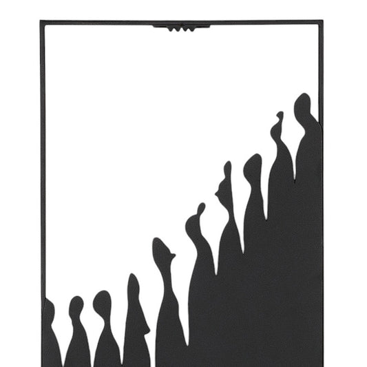 Ανάγλυφο Τοίχου Μεταλλικό Μαύρο 26x2x70