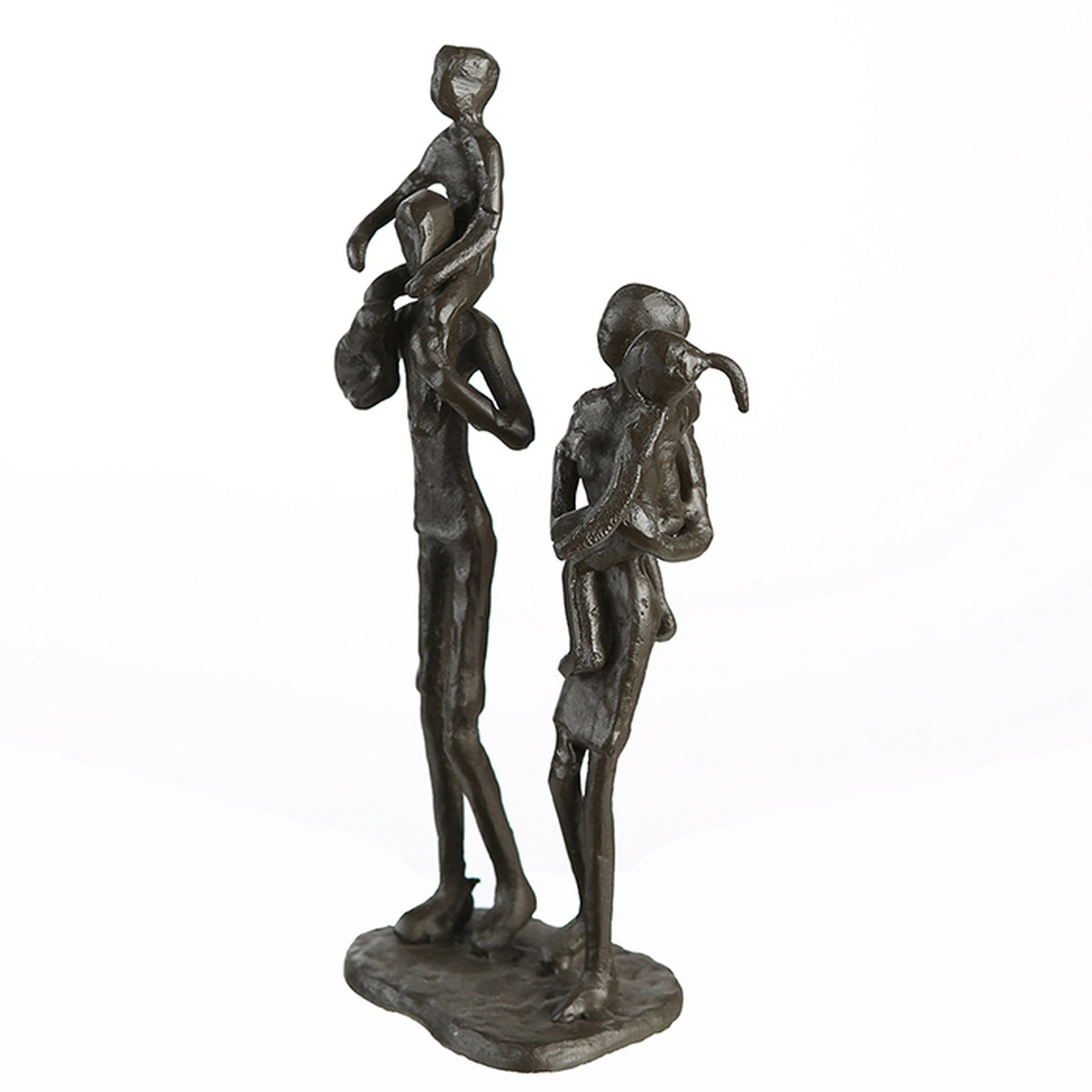 Γλυπτό "Family" Family Motif Σίδερο Brown 10x6x22