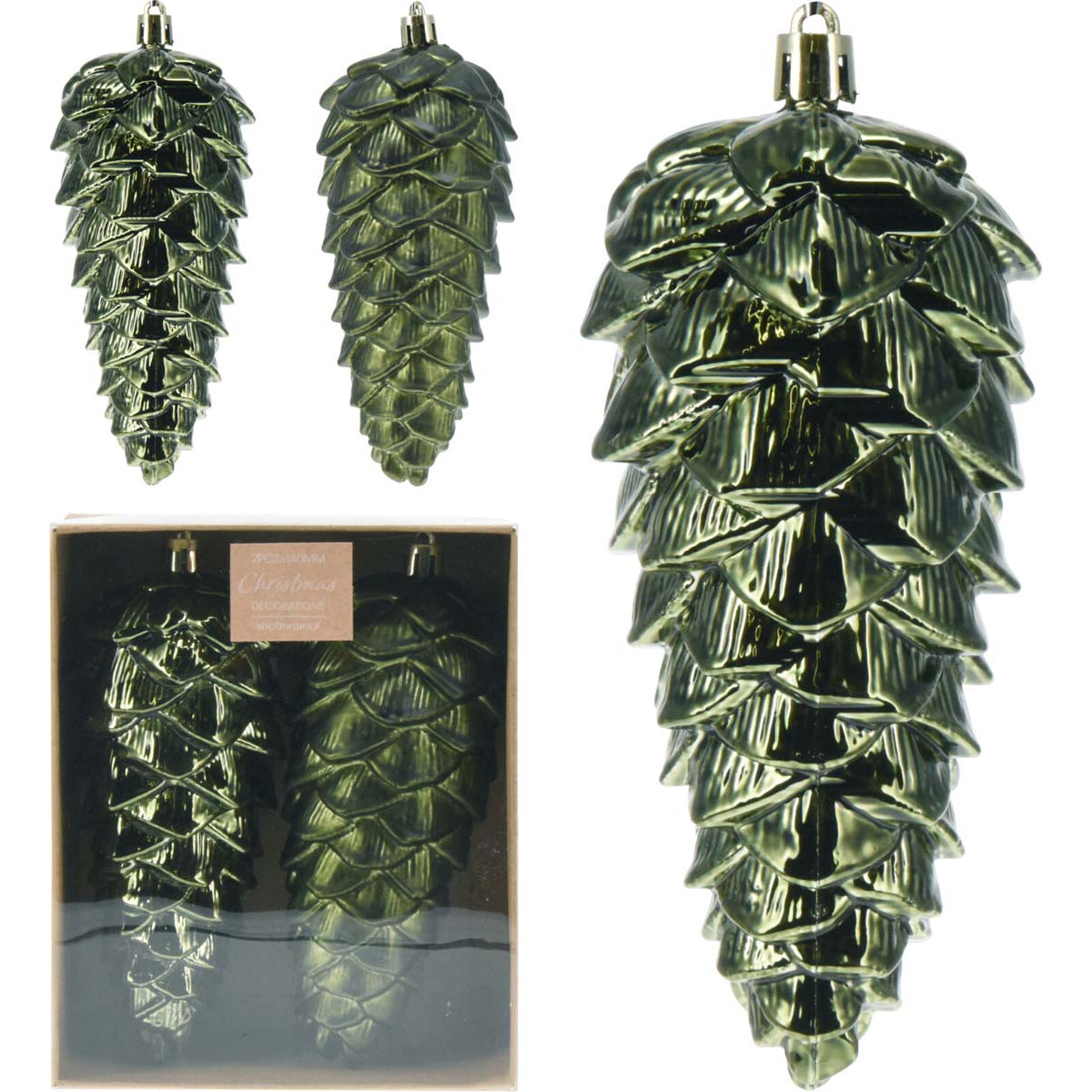 Κουκουνάρι Κρεμαστό Πλαστικό 14εκ S/2