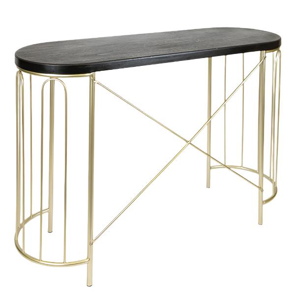 ΚΟΝΣΟΛΑ ΜΕΤΑΛΛΙΚΗ ΧΡΥΣΗ ΕΠΙΦΑΝΕΙΑ ΜΑΥΡΗ 120x40x80