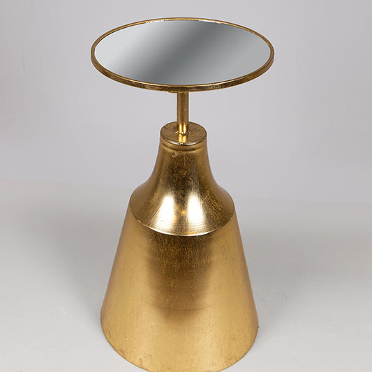 ΒΟΗΘΗΤΙΚΟ ΤΡΑΠΕΖΑΚΙ ΜΕΤΑΛΛΙΚΟ ΧΡΥΣΟ ΜΕ ΓΥΑΛΙ 39x39x67