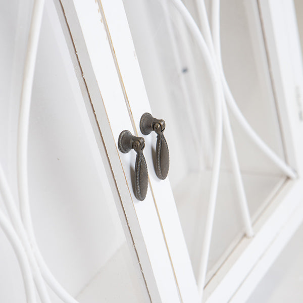 ΝΤΟΥΛΑΠΙ ΤΟΙΧΟΥ ΞΥΛΙΝΟ ΛΕΥΚΟ 2 ΠΟΡΤΕΣ 59.5x17.5x60