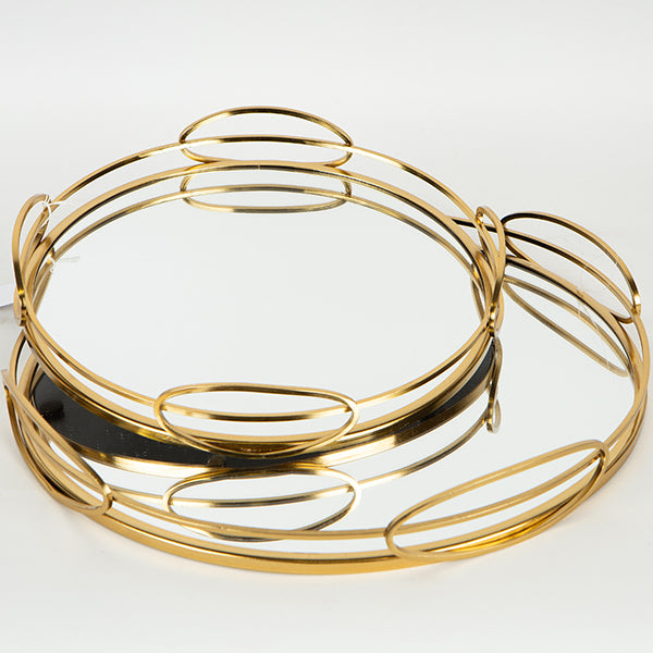 S/2 ΔΙΣΚΟΣ ΜΕΤΑΛΛΙΚΟΣ ΜΕ ΚΑΘΡΕΦΤΗ ΧΡΥΣΟΣ 39x39x5/31x31x5