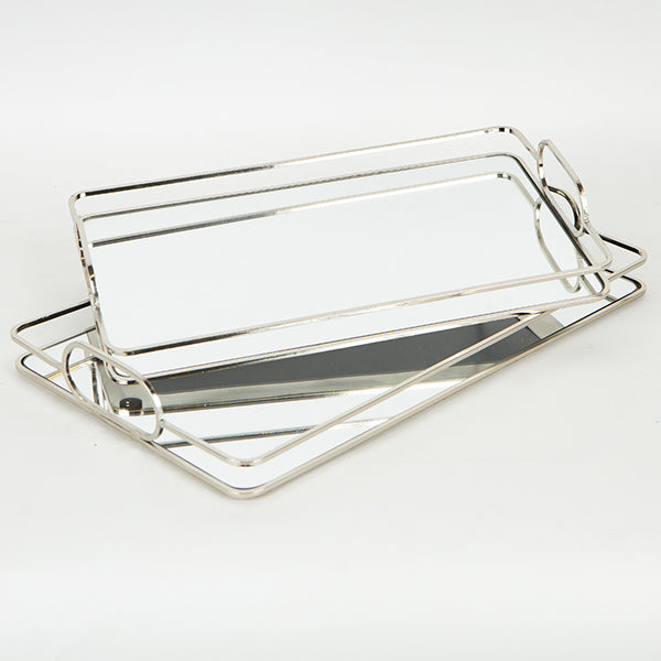 S/2 ΔΙΣΚΟΣ ΜΕΤΑΛΛΙΚΟΣ ΜΕ ΚΑΘΡΕΦΤΗ ΑΣΗΜΙ 42x25.5x5.5/36x22x5.5