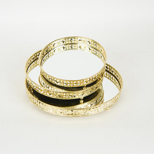 S/3 ΔΙΣΚΟΣ ΜΕΤΑΛΛΙΚΟΣ ΜΕ ΚΑΘΡΕΦΤΗ ΧΡΥΣΟΣ 25x25x4/21x21x4/17x17x4