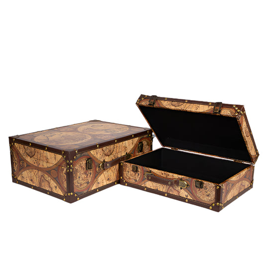 S/2 ΒΑΛΙΤΣΕΣ ΞΥΛΙΝΕΣ ΧΑΡΤΗΣ 42x30x16 37x25x13