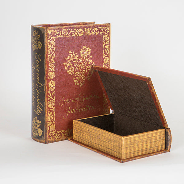 S/2 ΚΟΥΤΙΑ ΒΙΒΛΙΑ ΞΥΛΙΝΑ ΚΟΚΚΙΝΟ 19x7x27