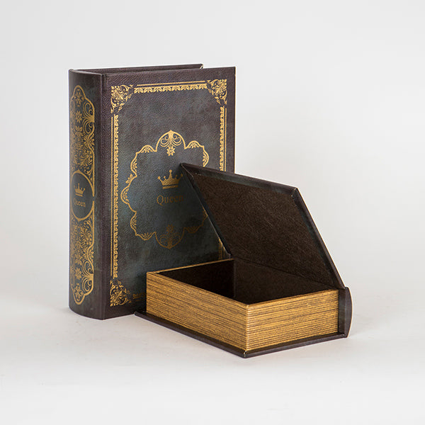 S/2 ΚΟΥΤΙΑ ΒΙΒΛΙΑ ΞΥΛΙΝΑ ΚΑΦΕ 19x7x27