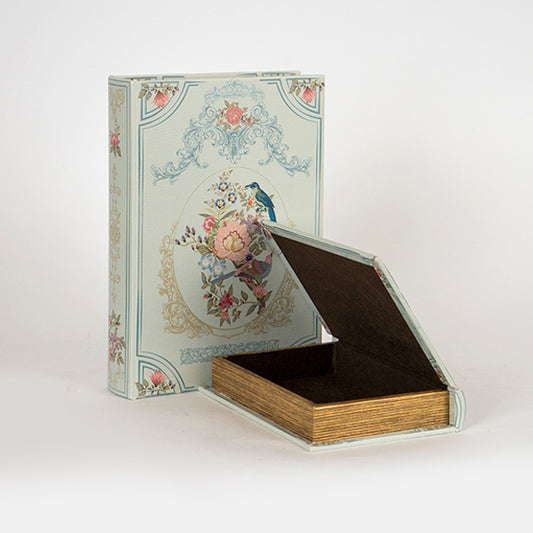 S/2 ΚΟΥΤΙΑ ΒΙΒΛΙΑ ΞΥΛΙΝΑ ΓΑΛΑΖΙΑ 27x5x19