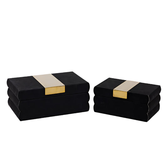 ΔΙΑΚΟΣΜΗΤΙΚΑ ΚΟΥΤΙΑ ΜΑΥΡΟ ΣΕΤ 2 ΤΜΧ S:20x12x8 L:25x15x10