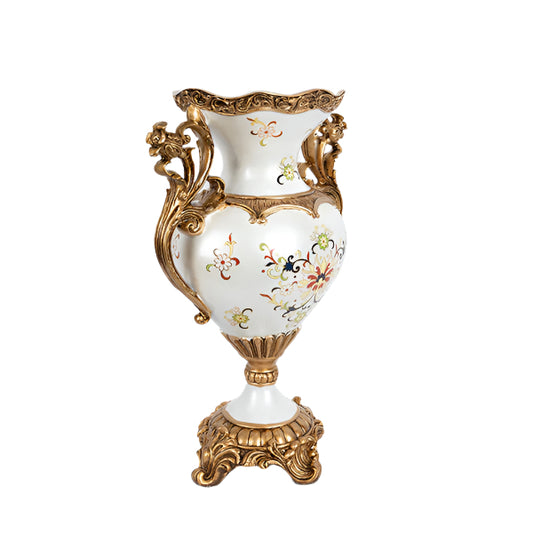 ΒΑΖΟ ΠΟΡΣΕΛΑΝΗ ΜΕ ΠΟΛΥΡΕΖΙΝ ΛΕΥΚΟ ΜΕ ΛΟΥΛΟΥΔΙΑ 31x19x45