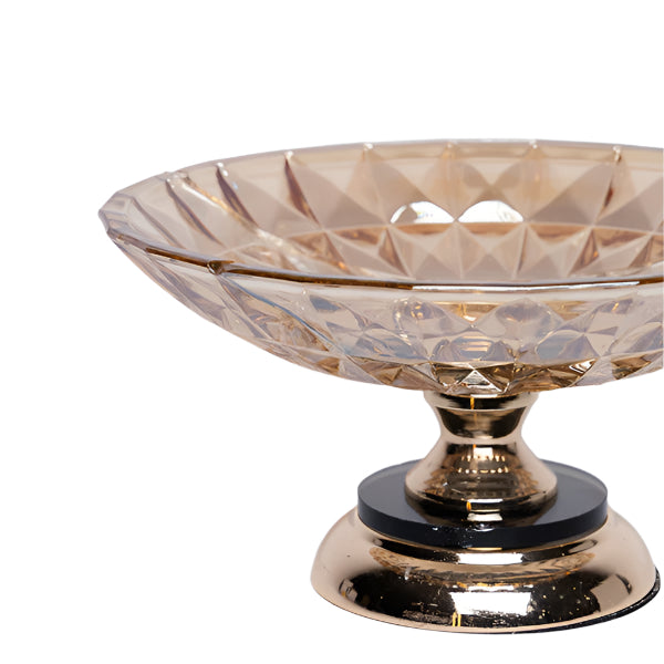 ΤΟΥΡΤΙΕΡΑ ΜΕΤΑΛΛΙΚΗ ΜΕ ΓΥΑΛΙ ΧΡΥΣΗ 30x30x16