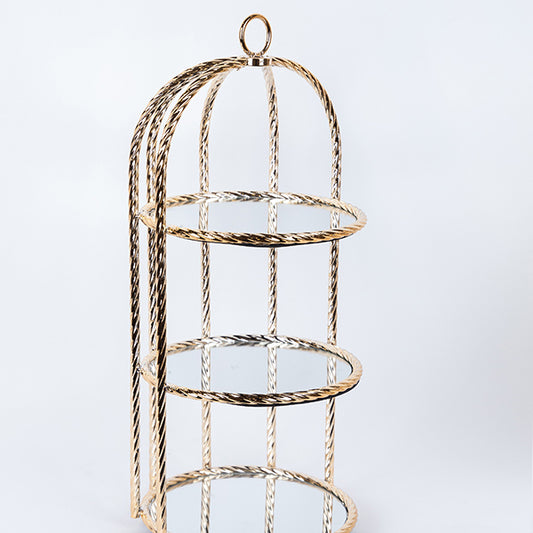 ΤΟΥΡΤΙΕΡΑ ΜΕΤΑΛΛΙΚΗ ΜΕ ΚΑΘΡΕΦΤΗ ΧΡΥΣΗ 23x51εκ