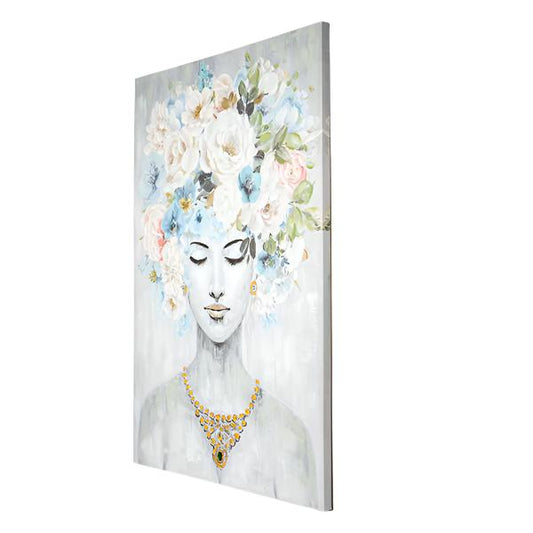 ΠΙΝΑΚΑΣ ΣΕ ΚΑΜΒΑ ΓΥΝΑΙΚΑ ΜΕ ΛΟΥΛΟΥΔΙΑ 80x120x3.5