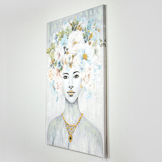 ΠΙΝΑΚΑΣ ΣΕ ΚΑΜΒΑ ΓΥΝΑΙΚΑ ΜΕ ΛΟΥΛΟΥΔΙΑ 80x120x3.5