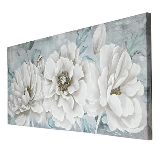 ΠΙΝΑΚΑΣ ΣΕ ΚΑΜΒΑ ΛΟΥΛΟΥΔΙΑ ΧΡΥΣΟ-ΑΣΠΡΟΣ & ΜΠΛΕ 55x135x3