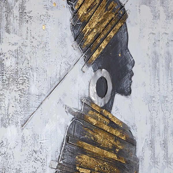 ΠΙΝΑΚΑΣ ΚΑΜΒΑΣ ΓΥΝΑΙΚΑ ΧΡΥΣΟΣ - ΜΑΥΡΟΣ - ΑΣΗΜΙ 100x3x100