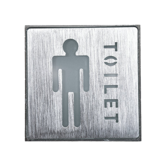 SENSATI 75654 Φωτιστικό Τοίχου Ένδειξης TOILET MAN LED 1W AC 220-240V IP20 - Σώμα Αλουμινίου - Μ11 x Π11 x Υ3cm - Μπλε